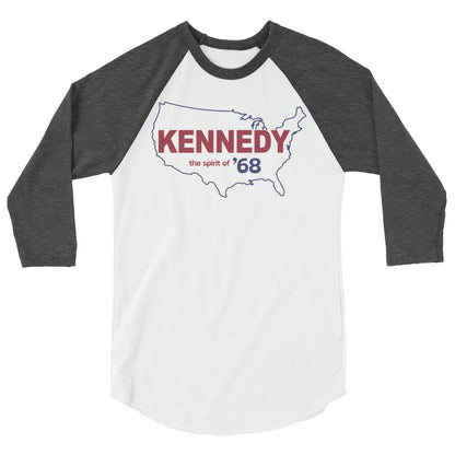Kennedy Spirit of '68 3/4 Sleeve Raglan Shirt - TEAM KENNEDY. All rights reserved