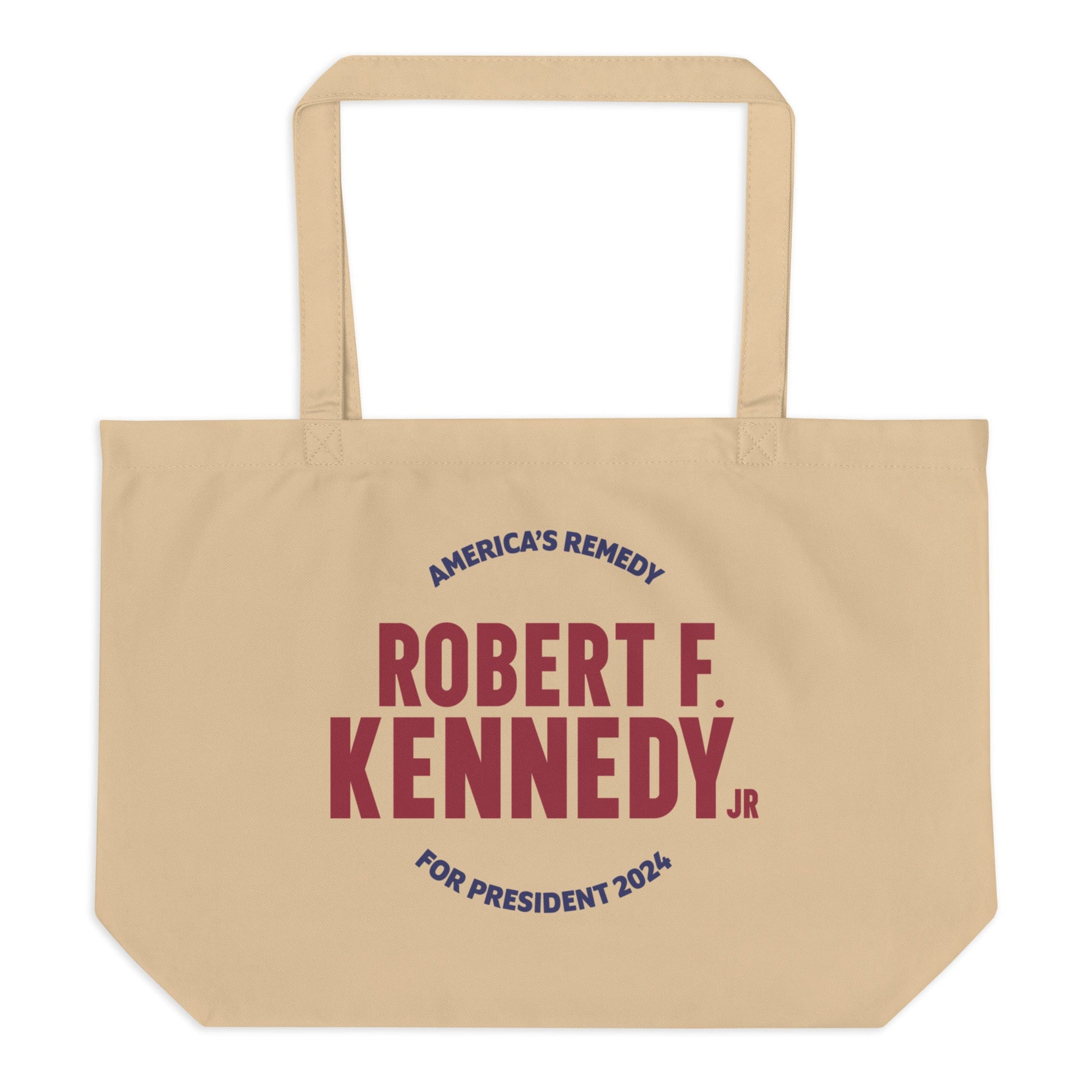 Kennedy Spirit of '68 Large Organic Tote Bag - TEAM KENNEDY. All rights reserved