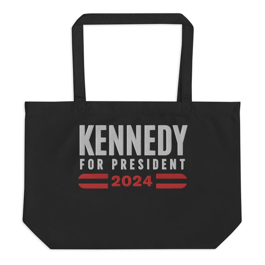 Kennedy for President Embroidered Large Tote Bag