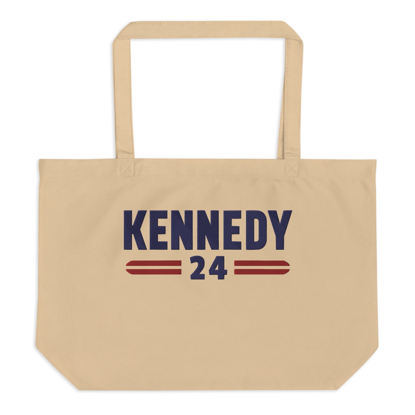Large Organic Embroidered Kennedy Classic Tote Bag - TEAM KENNEDY. All rights reserved