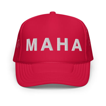 MAHA Embroidered Foam Trucker Hat - Team Kennedy Official Merchandise