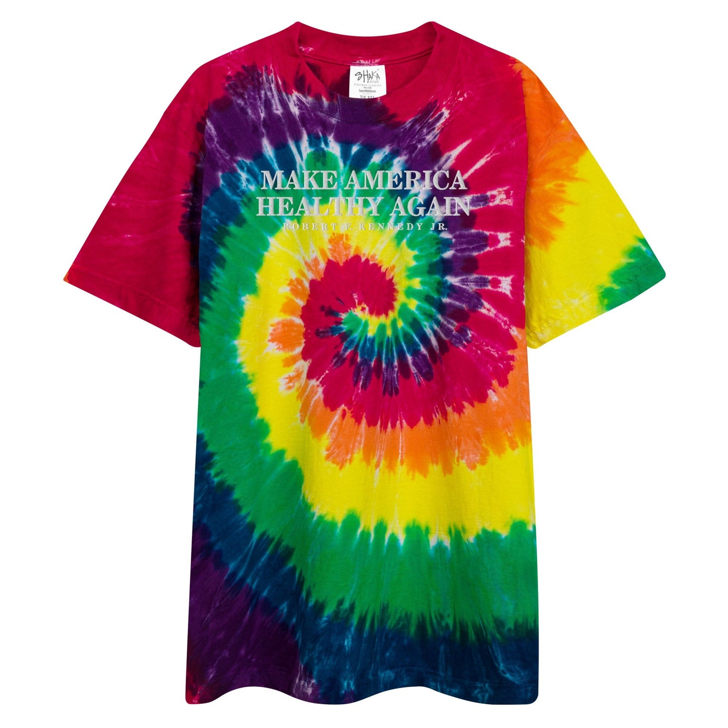 Make America Healthy Again Oversized Tie - Dye Tee - Team Kennedy Official Merchandise