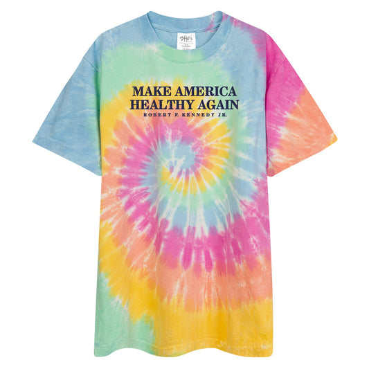 Make America Healthy Again Oversized Tie - Dye Tee - Team Kennedy Official Merchandise