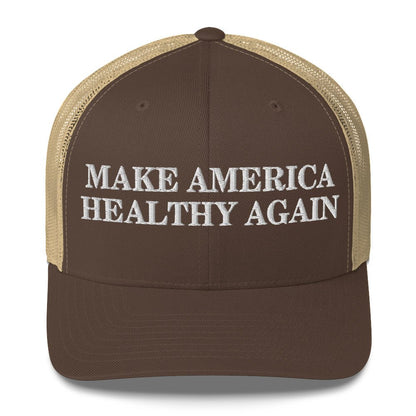 Make America Healthy Again Puff Embroidery Trucker Cap - Team Kennedy Official Merchandise