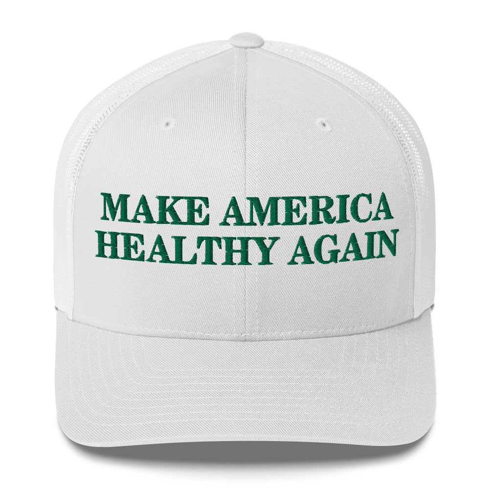 Make America Healthy Again Puff Embroidery Trucker Cap - Team Kennedy Official Merchandise