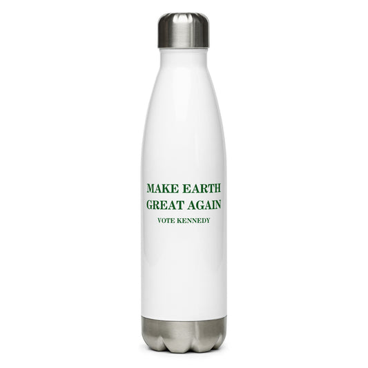 Make Earth Great Again Kennedy Campaign Stainless Steel Water Bottle - TEAM KENNEDY. All rights reserved