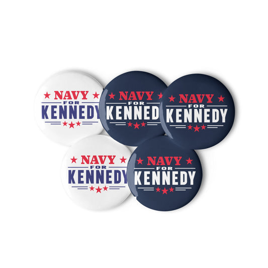 Navy for Kennedy Buttons (5 Buttons) - TEAM KENNEDY. All rights reserved