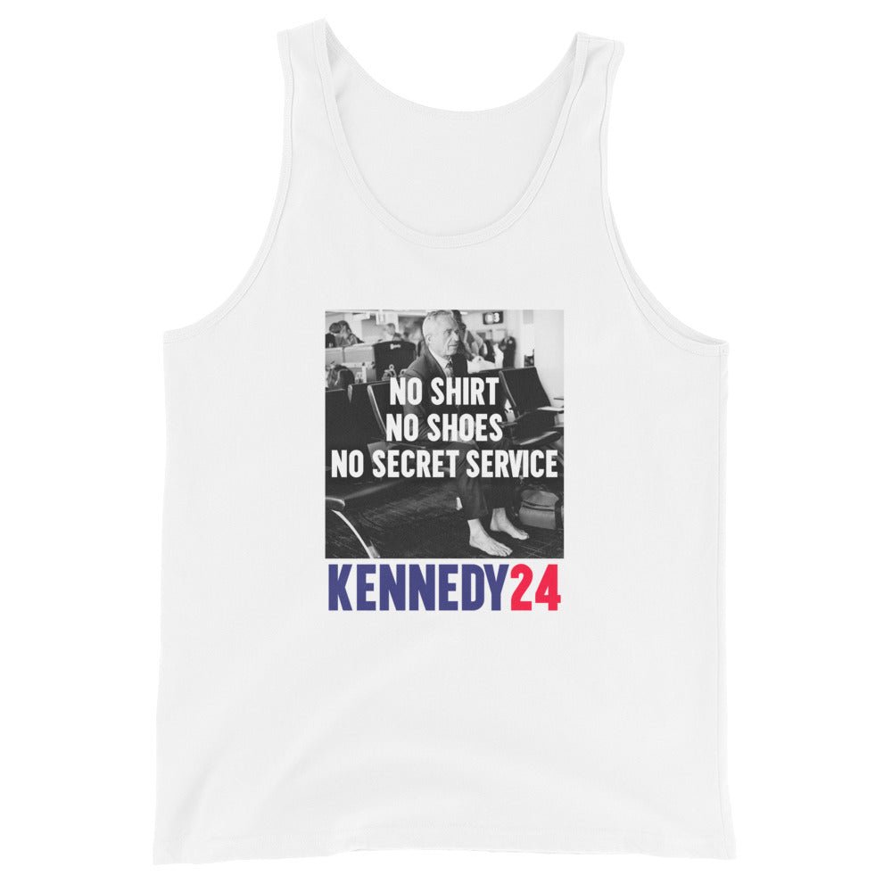 No Shirt, No Shoes, No Secret Service Men's Tank Top - TEAM KENNEDY. All rights reserved