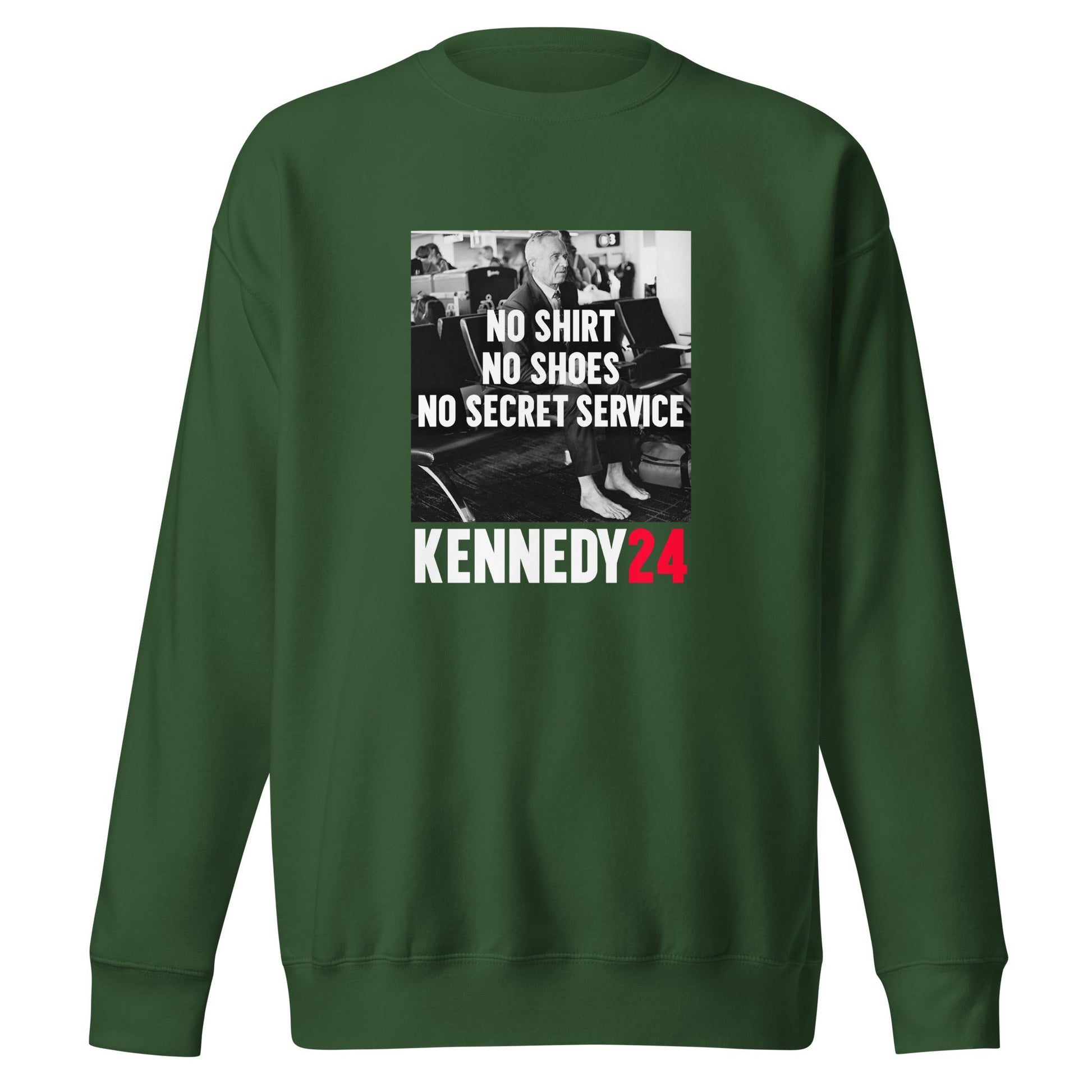 No Shirt, No Shoes, No Secret Service Unisex Premium Sweatshirt - TEAM KENNEDY. All rights reserved
