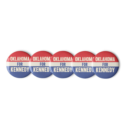 Oklahoma for Kennedy (5 Buttons) - TEAM KENNEDY. All rights reserved