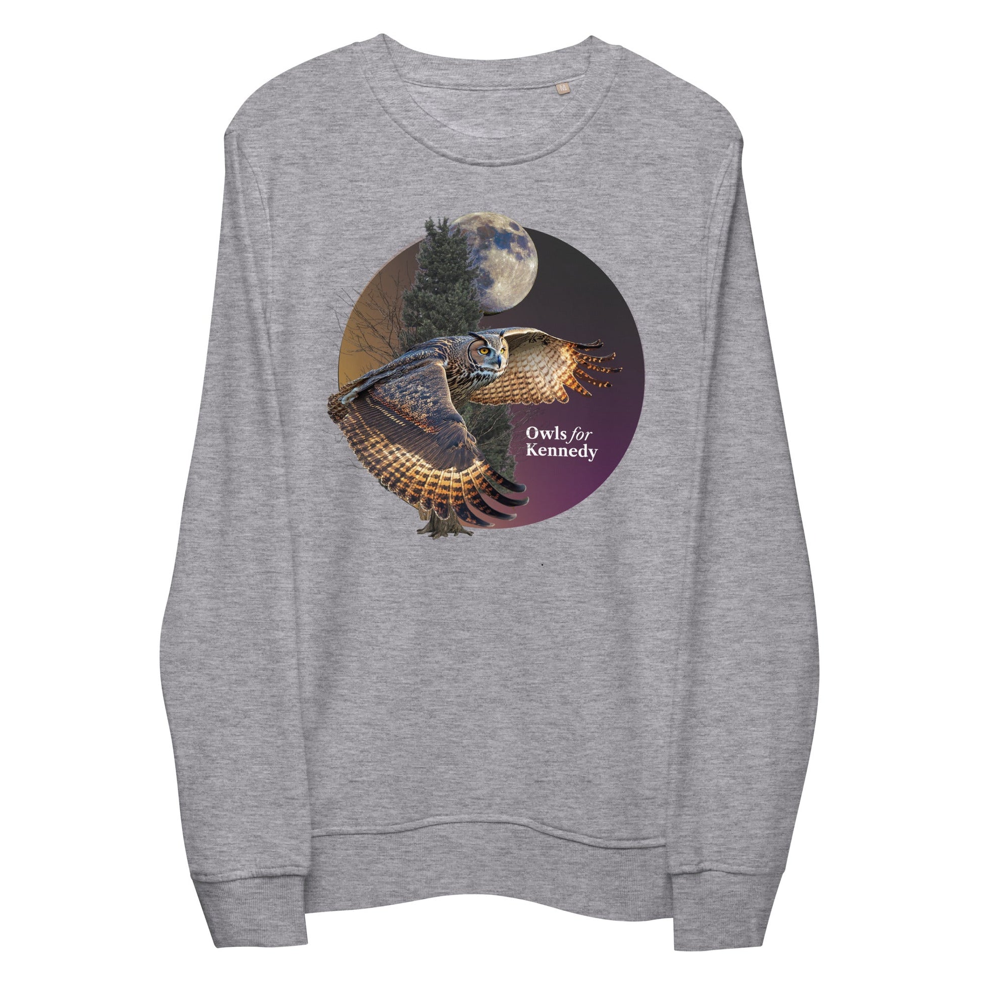 Owls For Kennedy Organic Sweatshirt - TEAM KENNEDY. All rights reserved
