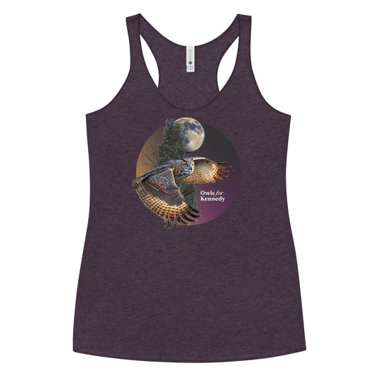 Owls for Kennedy Women's Racerback Tank - TEAM KENNEDY. All rights reserved