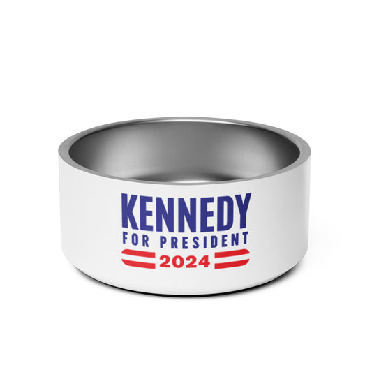 Kennedy for President Stainless Steel Pet Bowl