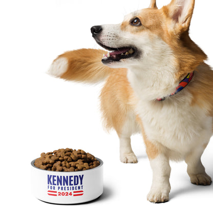 Kennedy for President Stainless Steel Pet Bowl