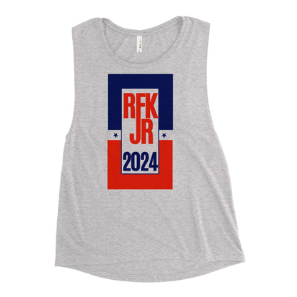 Retro RFK Jr. 2024 Womens Muscle Tank - TEAM KENNEDY. All rights reserved