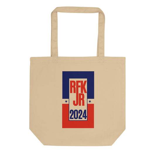 Retro RFK Jr. Organic Tote Bag - TEAM KENNEDY. All rights reserved