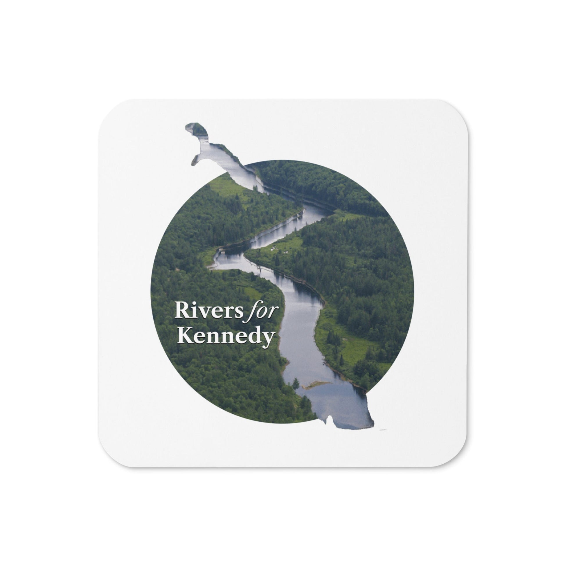 Rivers for Kennedy Cork - Back Drink Coaster - TEAM KENNEDY. All rights reserved