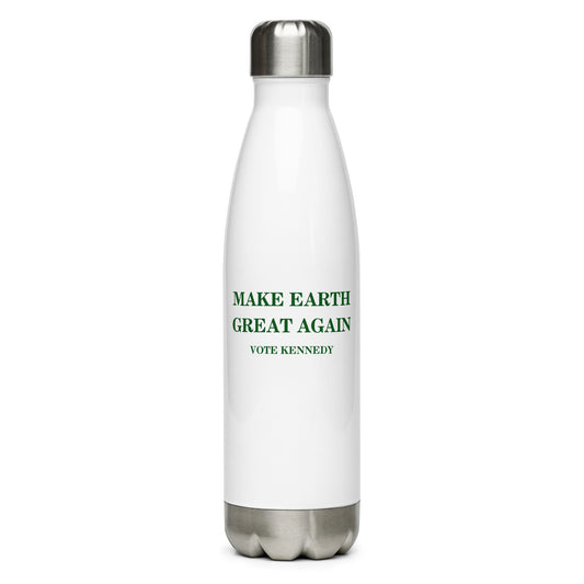 Make Earth Great Again Kennedy Campaign Stainless Steel Water Bottle