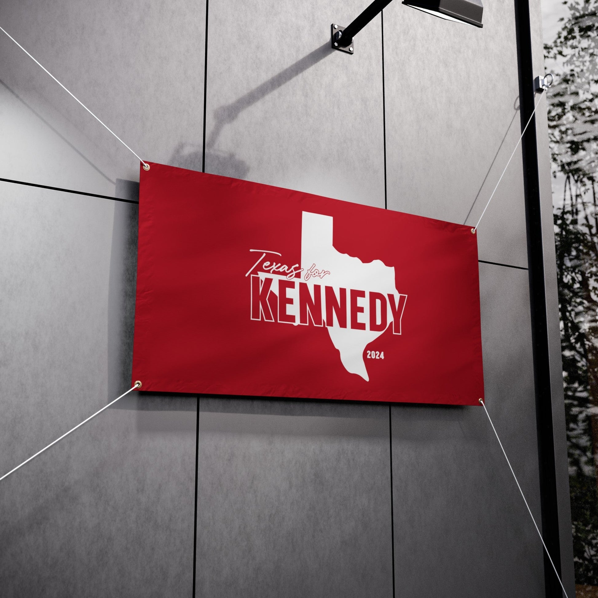 Texas for Kennedy Vinyl Banner in Red - TEAM KENNEDY. All rights reserved