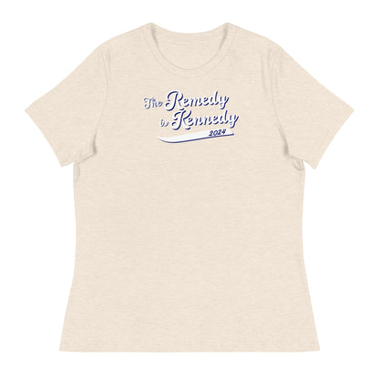 The Remedy is Kennedy Navy Women's Relaxed Tee - TEAM KENNEDY. All rights reserved