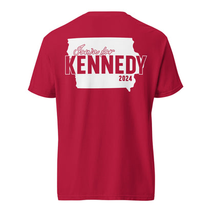 TK Iowa for Kennedy Back Heavyweight Tee - Team Kennedy Official Merchandise