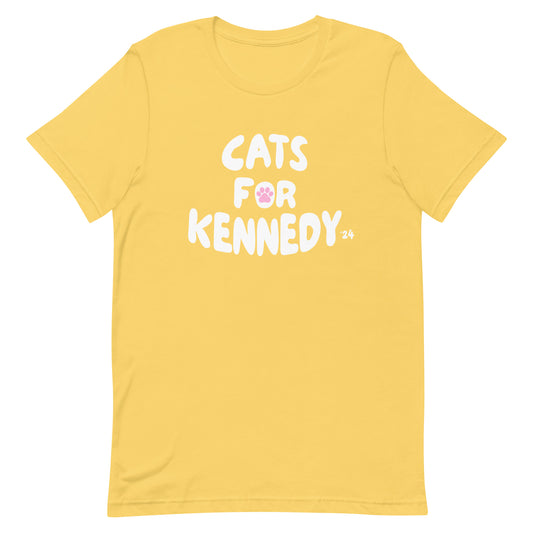 Cats for Kennedy Tee in Yellow