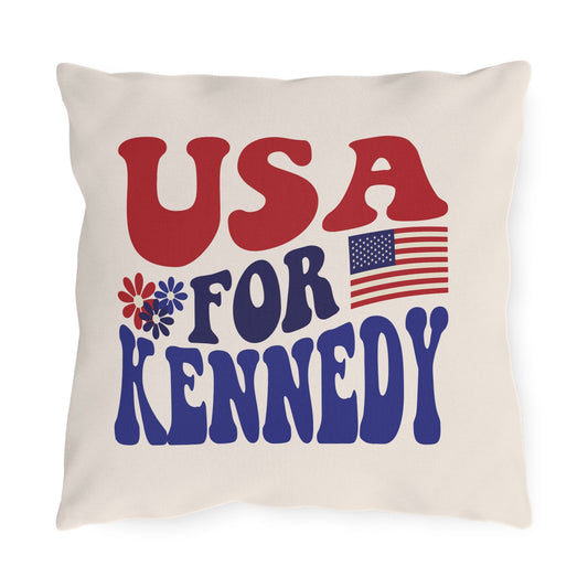 USA for Kennedy Groovy 16"x16" Outdoor Pillows - TEAM KENNEDY. All rights reserved