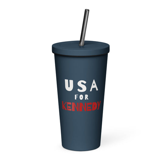 USA for Kennedy Insulated Tumbler with Straw - TEAM KENNEDY. All rights reserved