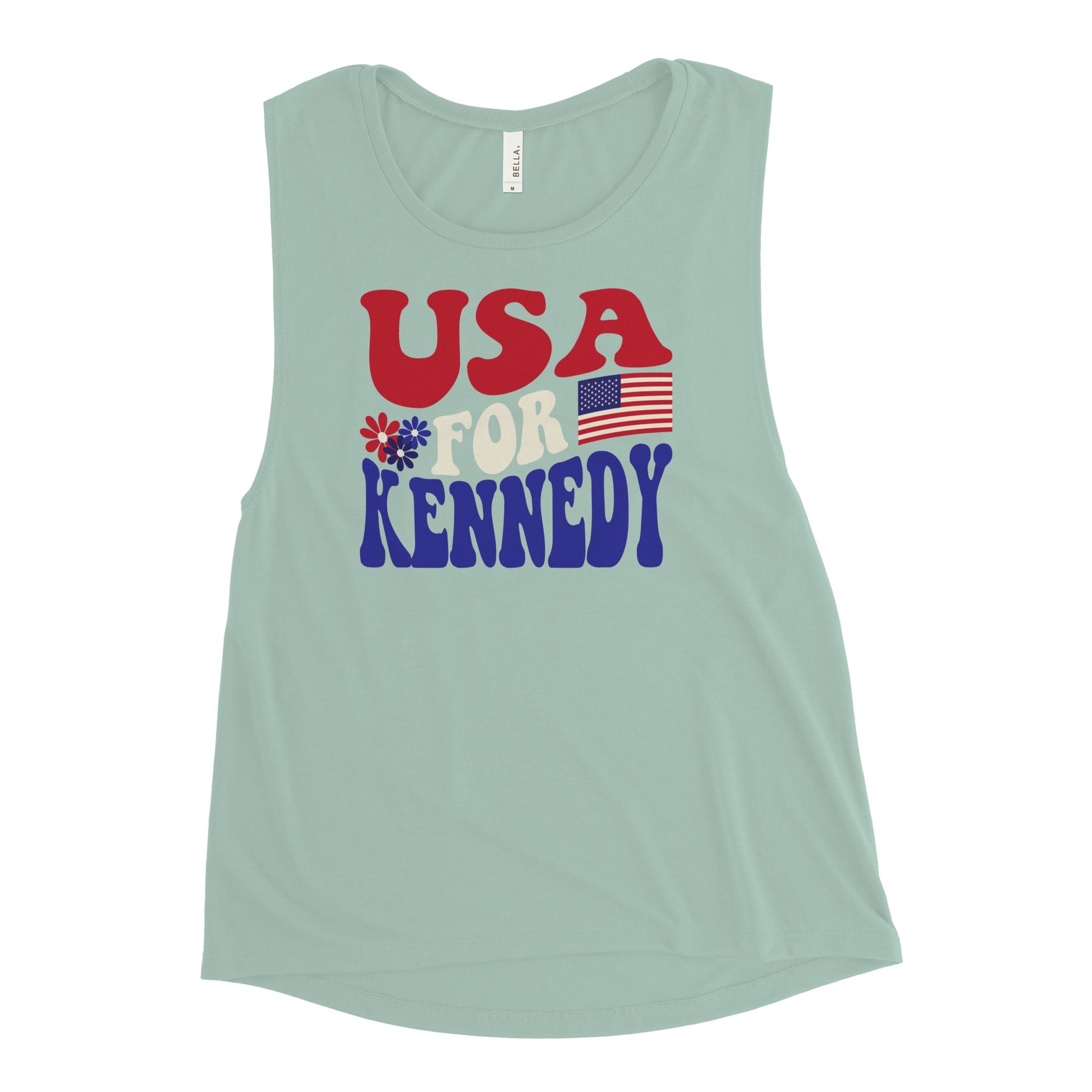USA for Kennedy Ladies’ Muscle Tank - TEAM KENNEDY. All rights reserved