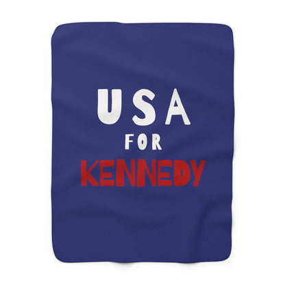 USA for Kennedy Sherpa Fleece Blanket - TEAM KENNEDY. All rights reserved