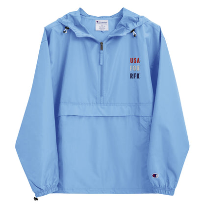 USA for RFK Embroidered Champion Packable Jacket - Team Kennedy Official Merchandise