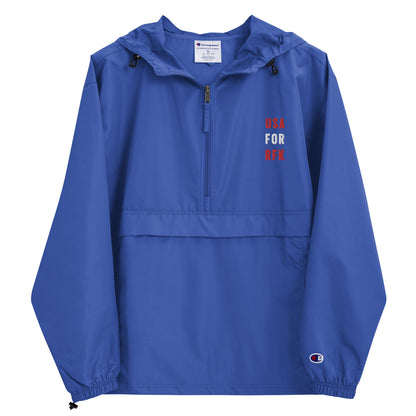 USA for RFK Embroidered Champion Packable Jacket - Team Kennedy Official Merchandise