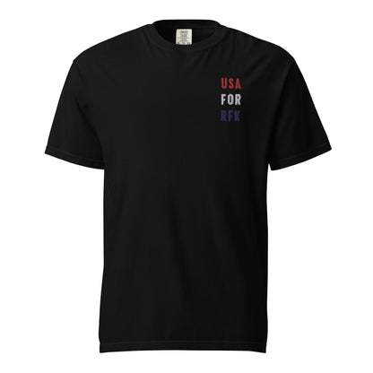 USA for RFK Embroidered Unisex Heavyweight Tee - Team Kennedy Official Merchandise