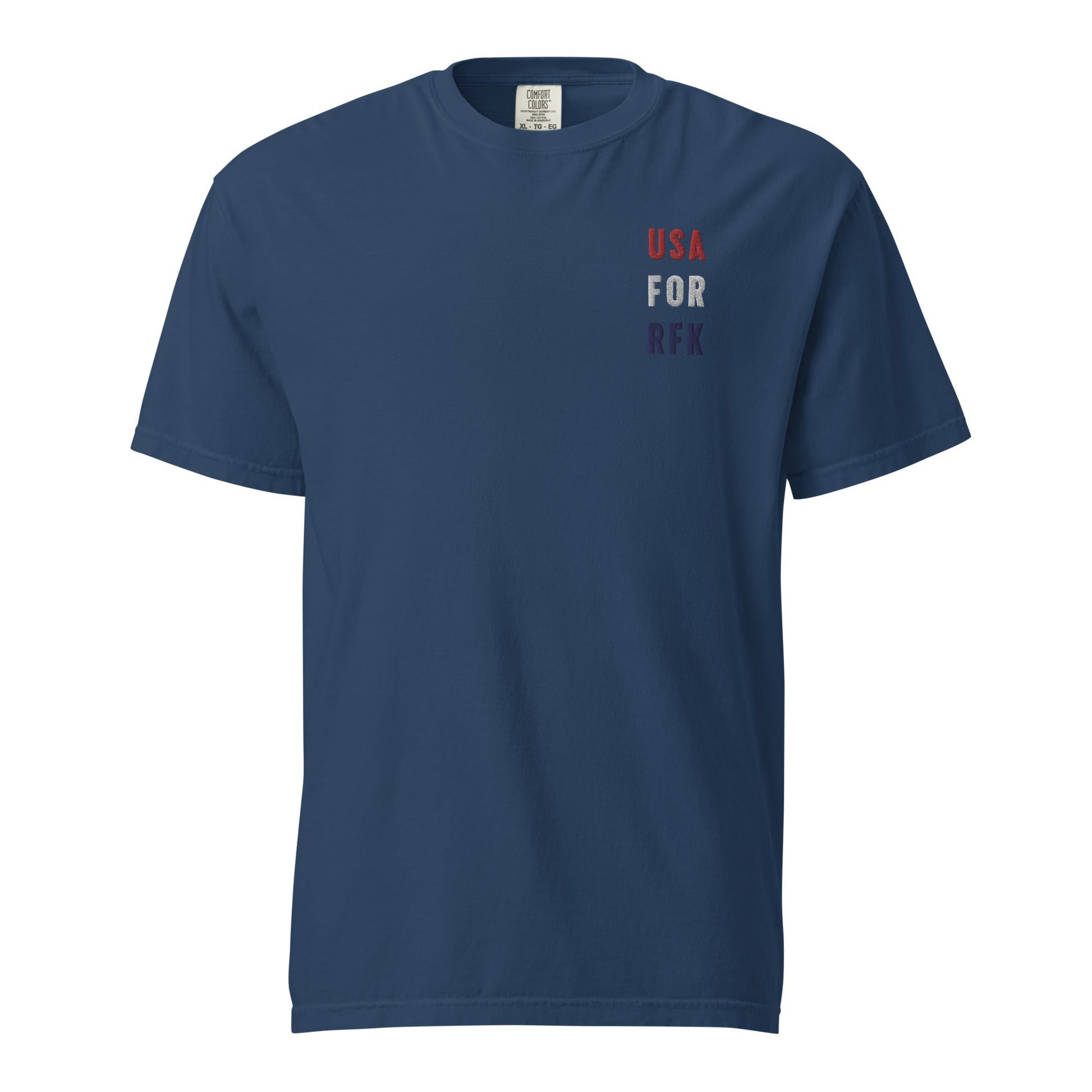 USA for RFK Embroidered Unisex Heavyweight Tee - Team Kennedy Official Merchandise