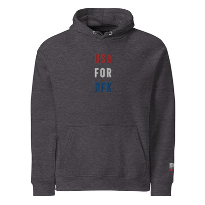 USA for RFK Embroidered Unisex Hoodie - Team Kennedy Official Merchandise