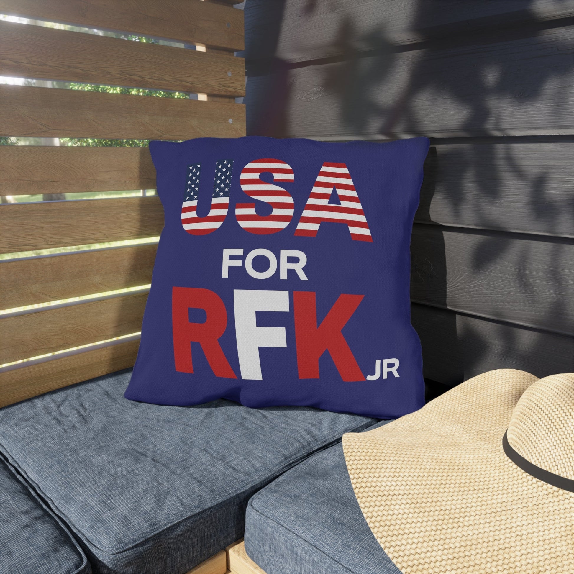 USA for RFK Jr Outdoor Pillow - TEAM KENNEDY. All rights reserved