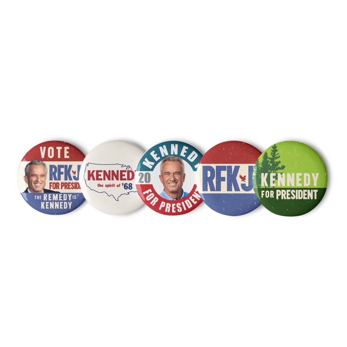 Vintage Pack of Kennedy Buttons - TEAM KENNEDY. All rights reserved