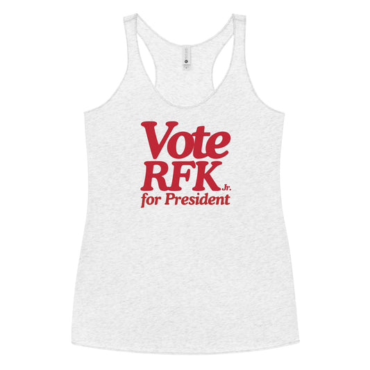 Vote RFK Jr. Women's Racerback Tank - TEAM KENNEDY. All rights reserved