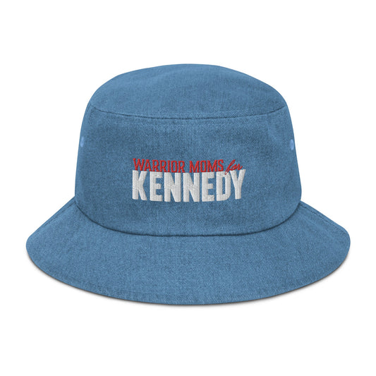 Warrior Moms for Kennedy Denim Bucket Hat - TEAM KENNEDY. All rights reserved
