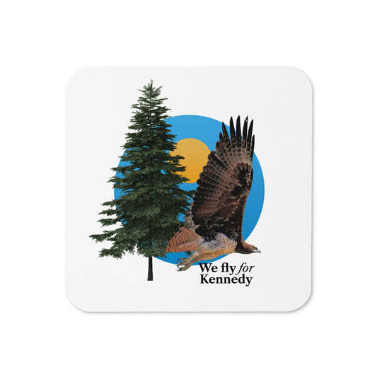 We Fly for Kennedy Cork - Back Drink Coaster - TEAM KENNEDY. All rights reserved