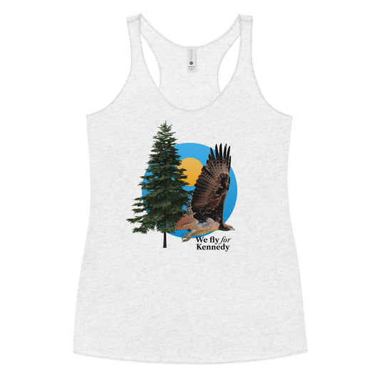 We Fly for Kennedy Women's Racerback Tank - TEAM KENNEDY. All rights reserved