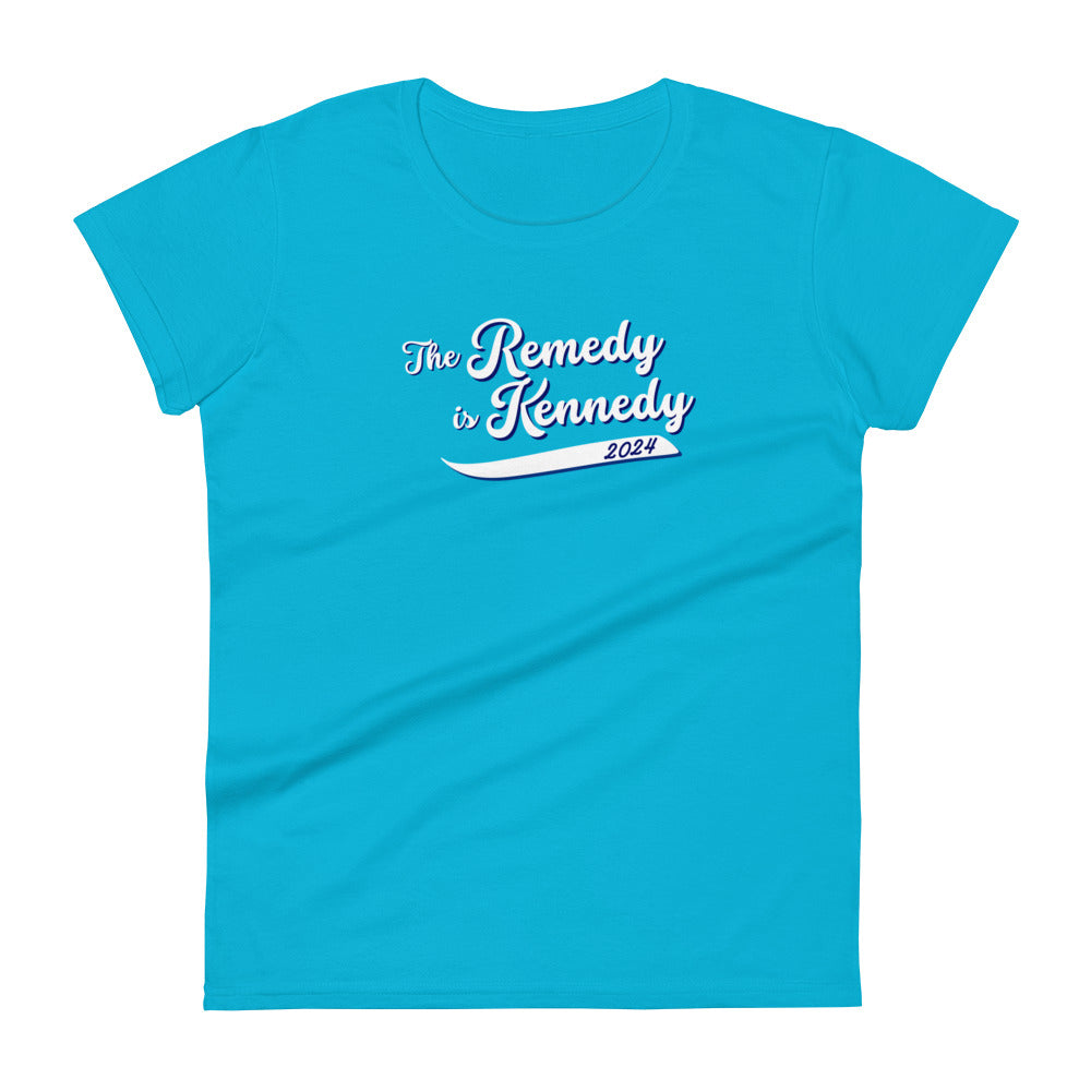 The Remedy is Kennedy in Navy Women's Tee